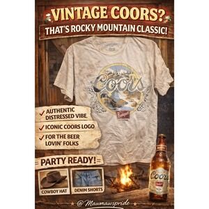 VINTAGE RARE FIND Oddpeole‎ Coors Banquet Vintage Design Graphic T Shirt Medium